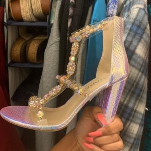SUPER CUTE iridescent heels!! (Worn once)